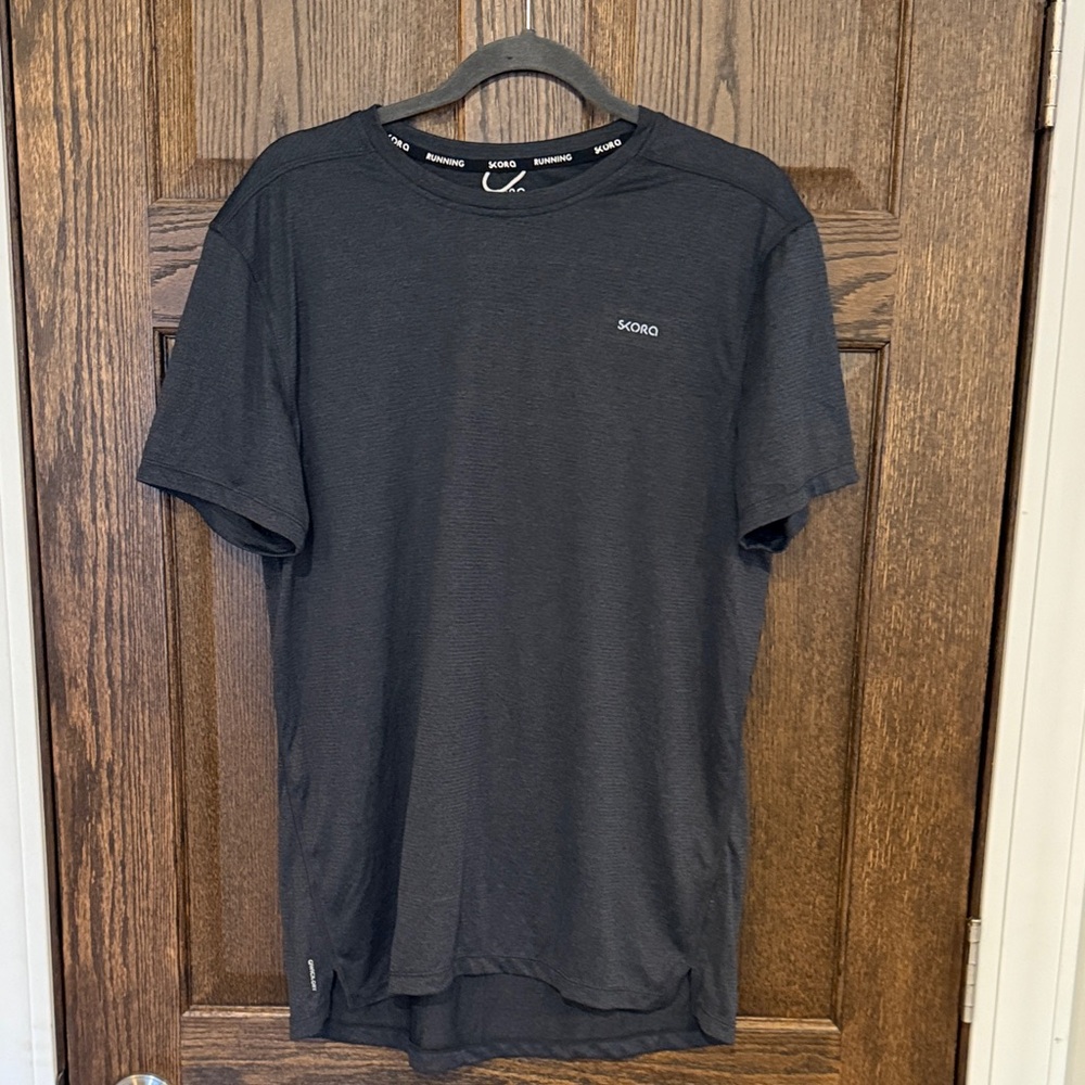 Skora Qwick Dry Men's Black Running T-Shirt size Large